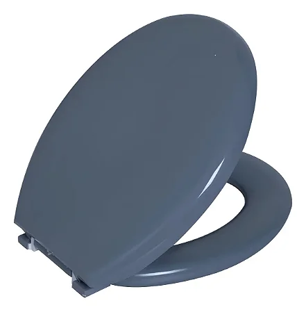 ASSENTO SANITÁRIO OVAL ALMOFADADO ASTRA CINZA 1