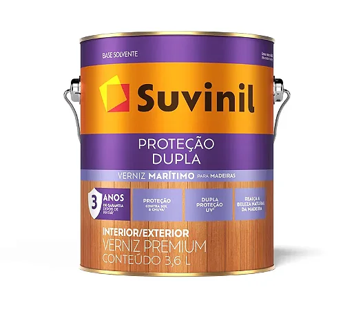 SUVINIL VERNIZ MARÍTIMO PROTEÇÃO DUPLA BRILHANTE NATURAL 3,6L