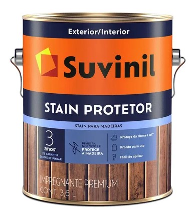 SUVINIL VERNIZ PREMIUM STAIN PROTETOR ACETINADO 3,6L NATURAL