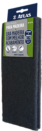 FIBRA ABRASIVA MADEIRA 115X290MM ATLAS CINZA