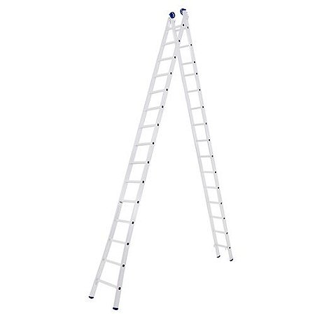 ESCADA EXTENSIVA ARTICULADA 2X15 DEGRAUS ALUM MOR