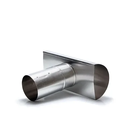 TEE VENTILANTE PARA CHAMINÉ DE AQUECEDOR A GÁS 200MM X 80MM ALUMÍNIO