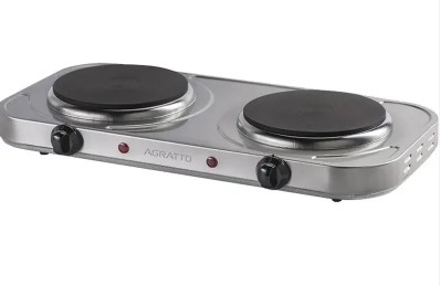 Fogao eletrico de mesa 2 pratos 220v 2000w agratto