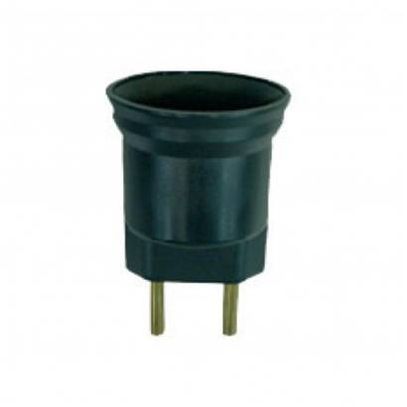 PORTA LAMPADA ADAPTADOR TOMADA PRETO