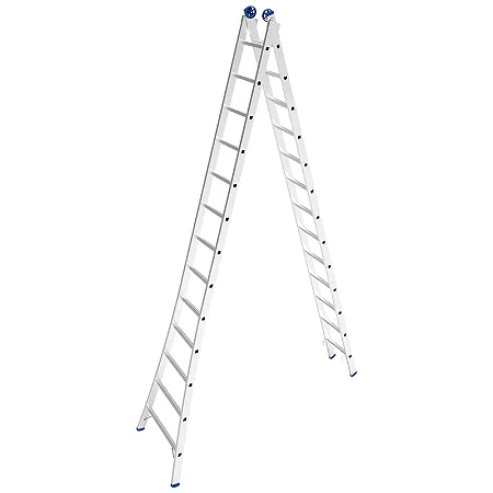 ESCADA EXTENSIVA ARTICULADA 2X13 DEGRAUS ALUMÍNIO MOR