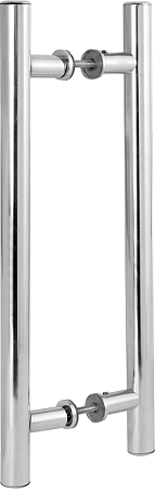 Puxador Redondo 90cm em Aço Inox Fort Metais