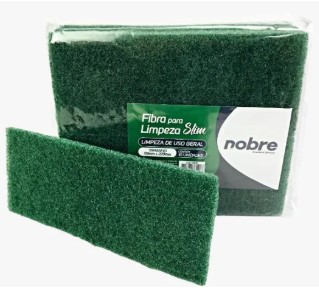 Fibra abrasiva p/ limpeza pesada 102x260mm verde nobre (unitaria)