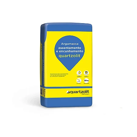 ARGAMASSA PARA ASSENTAMENTO E ENCUNHAMENTO 30KG - QUARTZOLIT