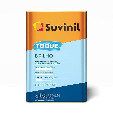 SUVINIL ACRÍLICO PREMIUM TOQUE BRILHO SEMIBRILHO 18L BRANCO NEVE
