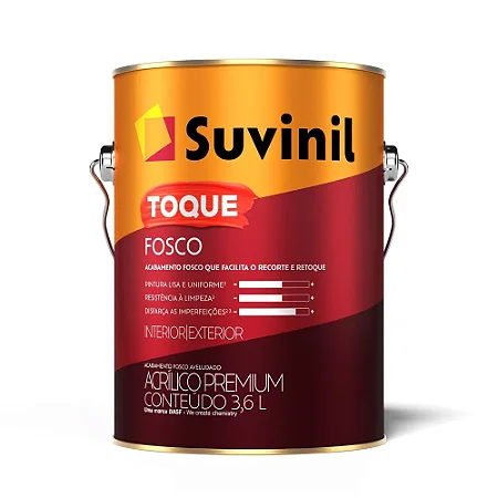 SUVINIL ACRÍLICO PREMIUM TOQUE FOSCO 3,6 BRANCO NEVE