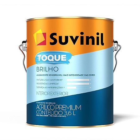 SUVINIL ACRÍLICO PREMIUM TOQUE BRILHO SEMIBRILHO 3,6L BRANCO NEVE