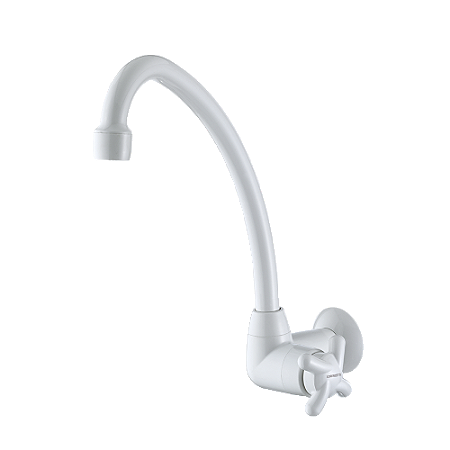 TORNEIRA COZINHA PAREDE BICA MOVEL ALTA BRANCA 1168 F34  LORENZETTI
