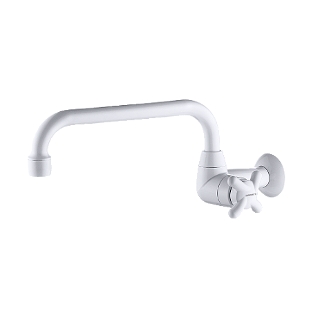 TORNEIRA COZINHA PAREDE BICA MOVEL RETA BRANCA 1164 F34  LORENZETTI