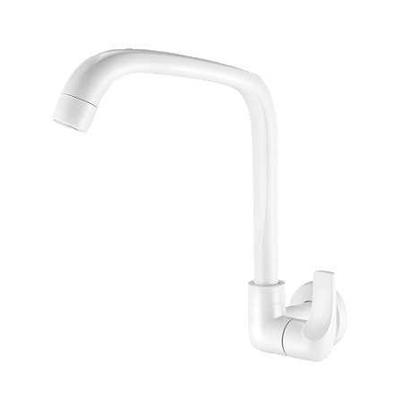 TORNEIRA COZINHA PAREDE BICA MOVEL ALTA BRANCA FITT 1168 F61  LORENZETTI