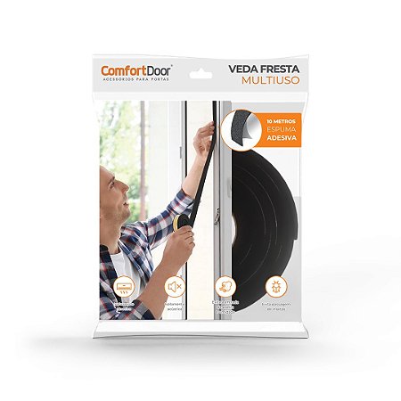 VEDA FRESTAS MULTIUSO PRETO 11  4MM 10M COMFORTDOOR