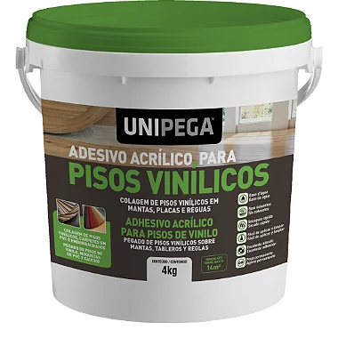 ADESIVO P/PISOS VINILICOS BCO 4 KG UNIPEGA