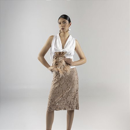 CLUTCH PLUMAS GLAM CHAMPAGNE