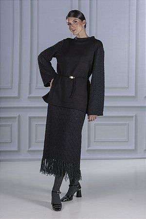 TOP TRICÔ COM CINTO