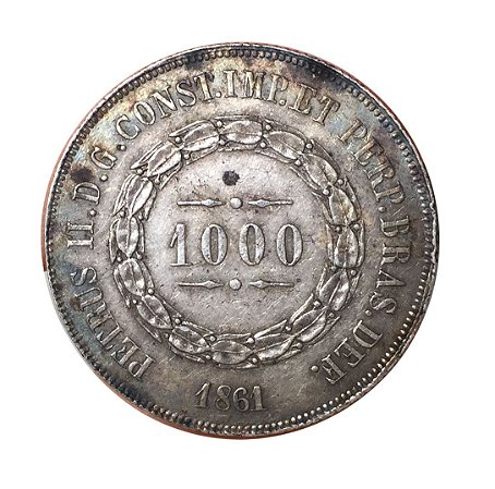 Moeda Antiga do Brasil 1000 Réis 1861