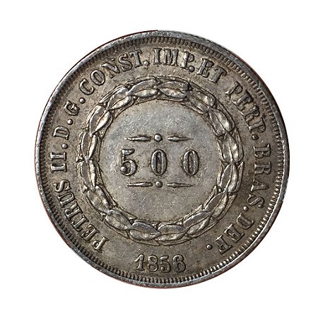 Moeda Antiga do Brasil 500 Réis 1856