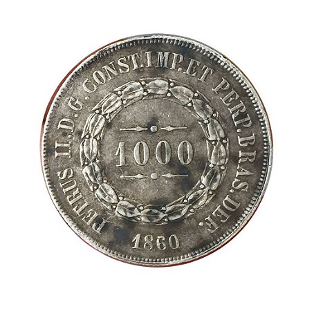 Moeda Antiga do Brasil 1000 Réis 1860