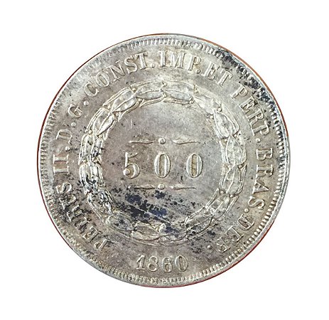 Moeda Antiga do Brasil 500 Réis 1860
