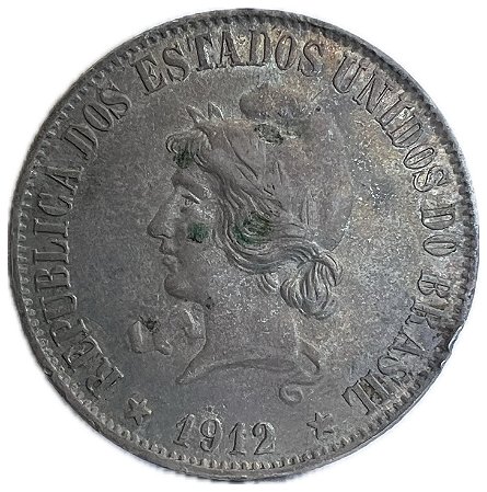 Moeda Antiga do Brasil 2000 Réis 1912