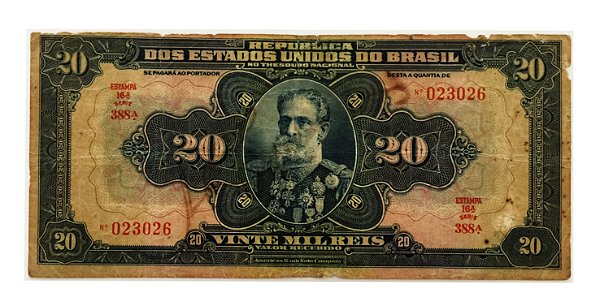 Cédula Antiga do Brasil 20 Mil Réis 1942