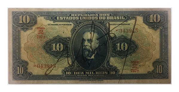 Cédula Antiga do Brasil 10 Mil Réis 1942
