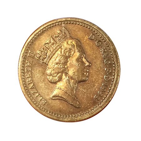 Moeda Antiga da Inglaterra 1 Pound 1993