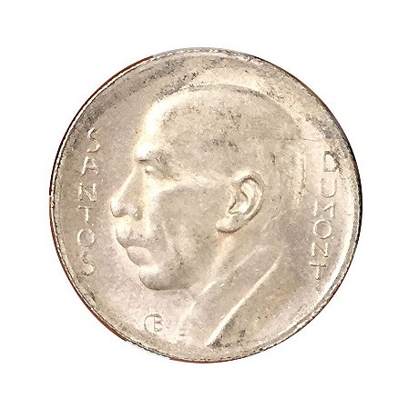 Moeda Antiga do Brasil 5000 Réis 1936 - Santos Dumont