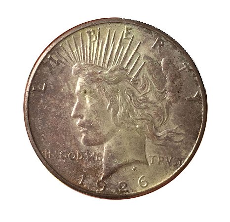 Moeda Antiga dos Estados Unidos 1 Dollar 1926 S - Peace Dollar