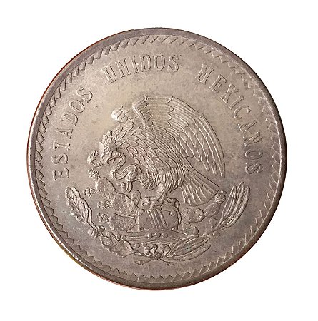 Moeda Antiga do México 5 Pesos 1948