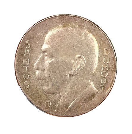 Moeda Antiga do Brasil 5000 Réis 1936 - Santos Dumont