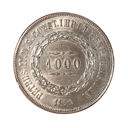 Moeda Antiga do Brasil 1000 Réis 1859