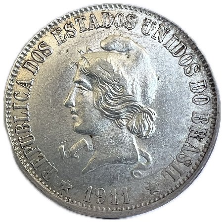 Moeda Antiga do Brasil 2000 Réis 1911