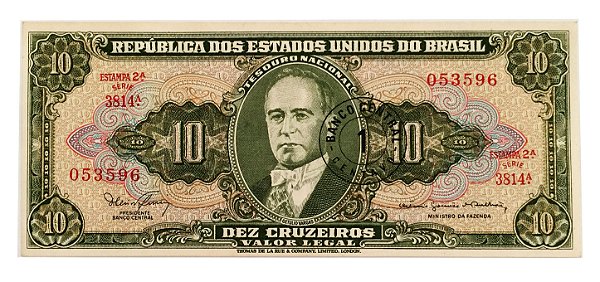 Cédula Antiga do Brasil 1 Centavo 1967 - Carimbo