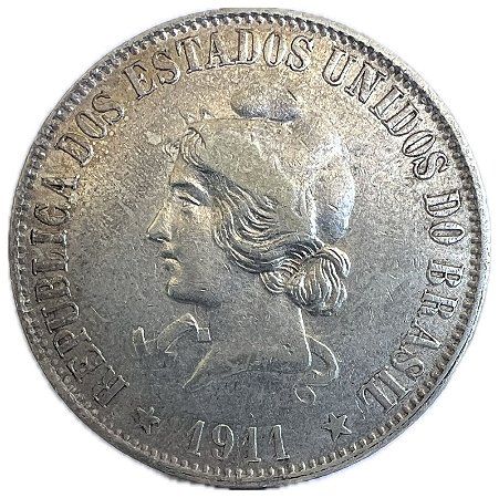 Moeda Antiga do Brasil 2000 Réis 1911