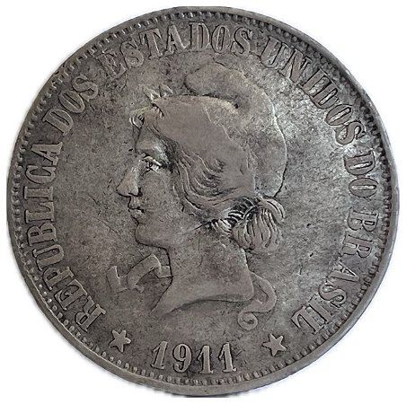 Moeda Antiga do Brasil 2000 Réis 1911