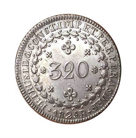 Moeda Antiga do Brasil 320 Réis 1825 R