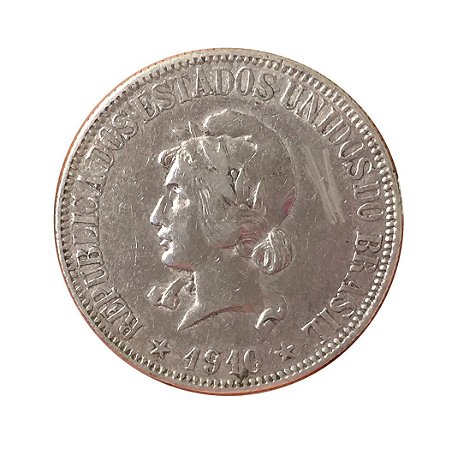 Moeda Antiga do Brasil 1000 Réis 1910