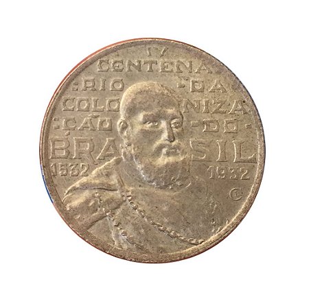 Moeda Antiga do Brasil 2000 Réis 1932  - IV Centenário da Colonização do Brasil