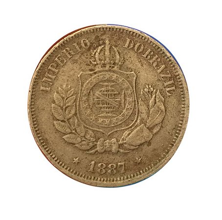 Moeda Antiga do Brasil 50 Réis 1887