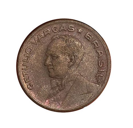 Moeda Antiga do Brasil 20 Centavos de Cruzeiro 1942 - Getúlio Vargas