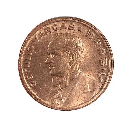 Moeda Antiga do Brasil 20 Centavos de Cruzeiro 1942 - Getúlio Vargas