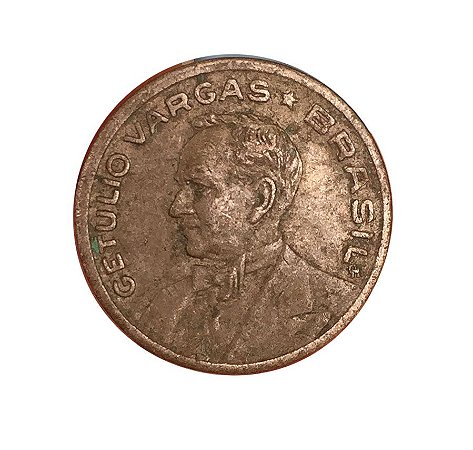 Moeda Antiga do Brasil 20 Centavos de Cruzeiro 1942 - Getúlio Vargas