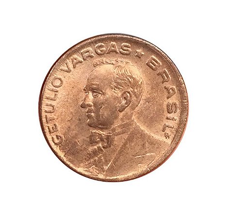 Moeda Antiga do Brasil 20 Centavos de Cruzeiro 1943 - Getúlio Vargas