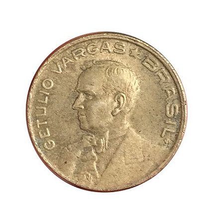 Moeda Antiga do Brasil 10 Centavos de Cruzeiro 1943 - Getúlio Vargas
