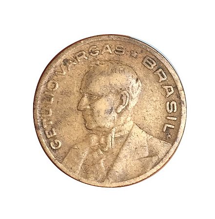 Moeda Antiga do Brasil 20 Centavos de Cruzeiro 1943 - Getúlio Vargas