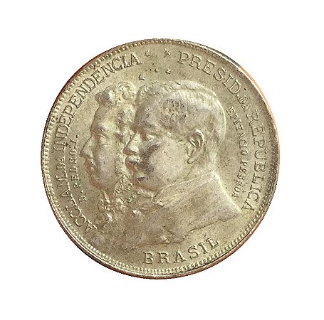 Moeda Antiga do Brasil 2000 Réis 1922 - 1º Centenário da Independência do Brasil
